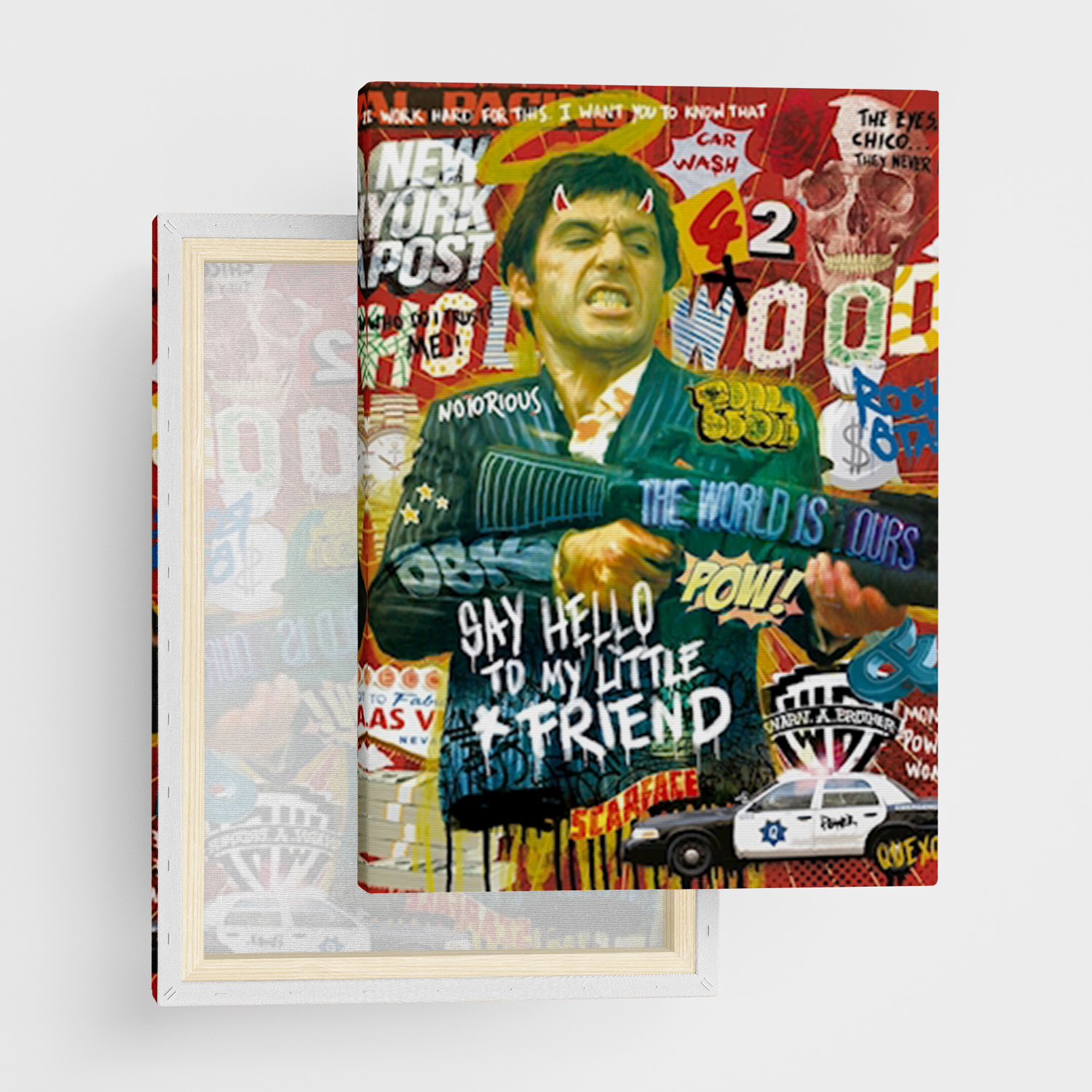 Canvas Print "SAY HELLO" - Framed Canvas Print in Several Sizes