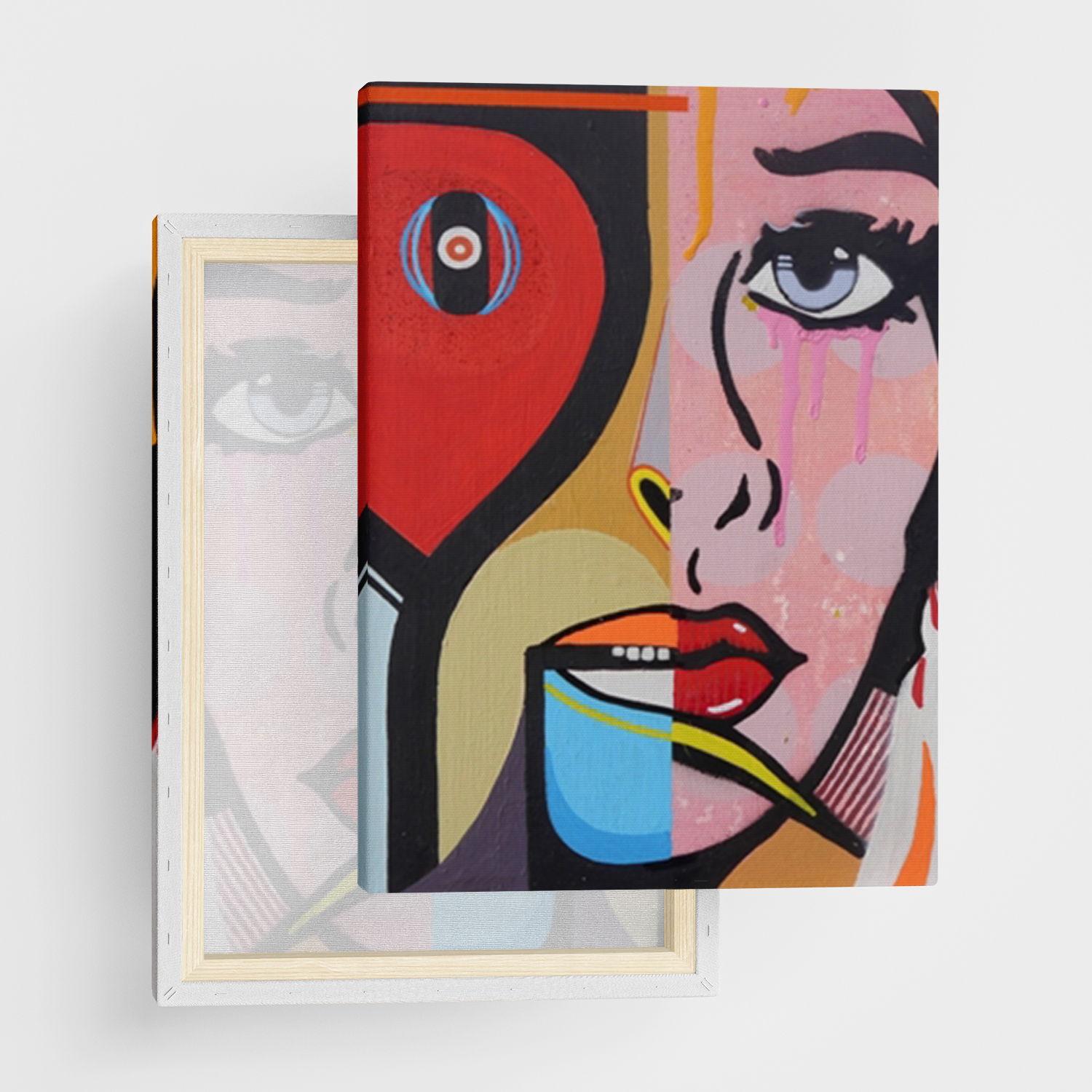 Canvas Tavla "Halv modernism" - Ramspänd canvas-tavla i flera storlekar