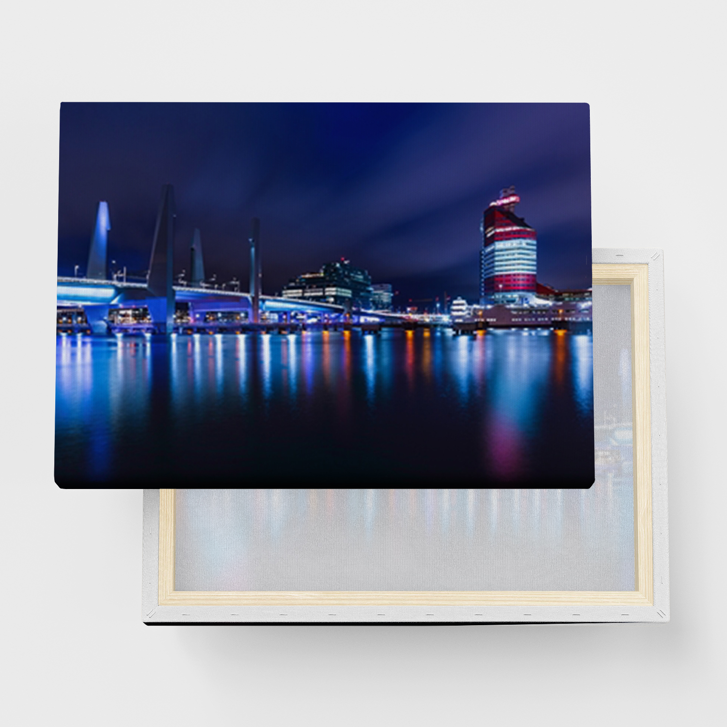 Lærred maleri "Hisingsbron" - Canvas Billede i flera storlekar