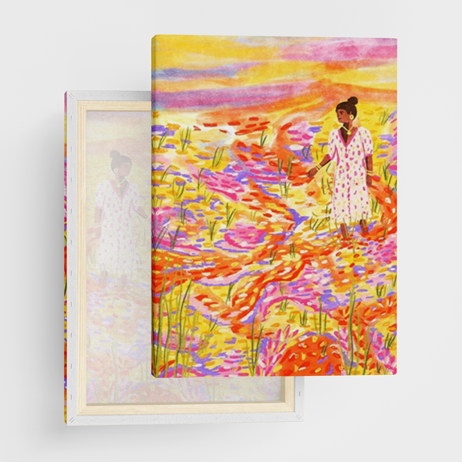 Canvas Print "My Happy Place" - Framed Canvas Print in Several Sizes