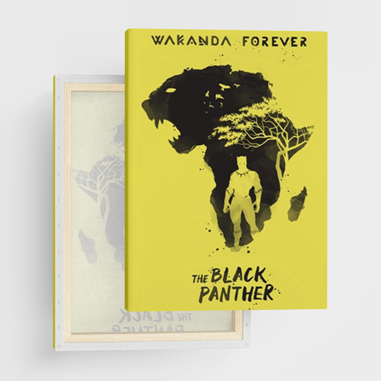 Canvas Tavla "Wakanda 4ever" - Ramspänd canvas-tavla i flera storlekar