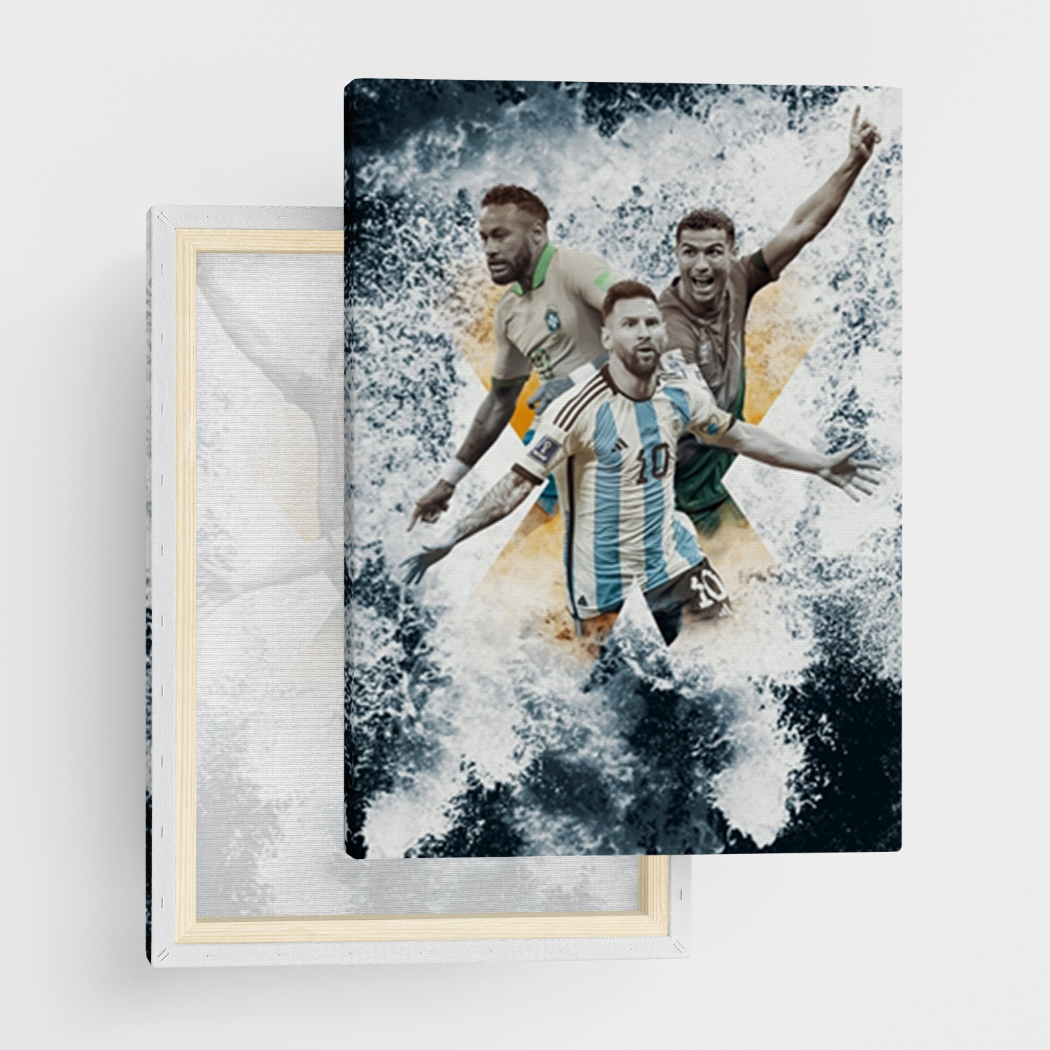 Stampe su tela "Messi contro Ronaldo contro Neymar"