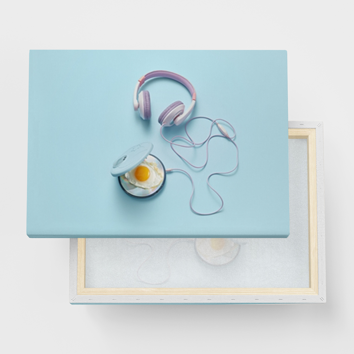 Leinwandbild "CD-Player mit Spiegelei"