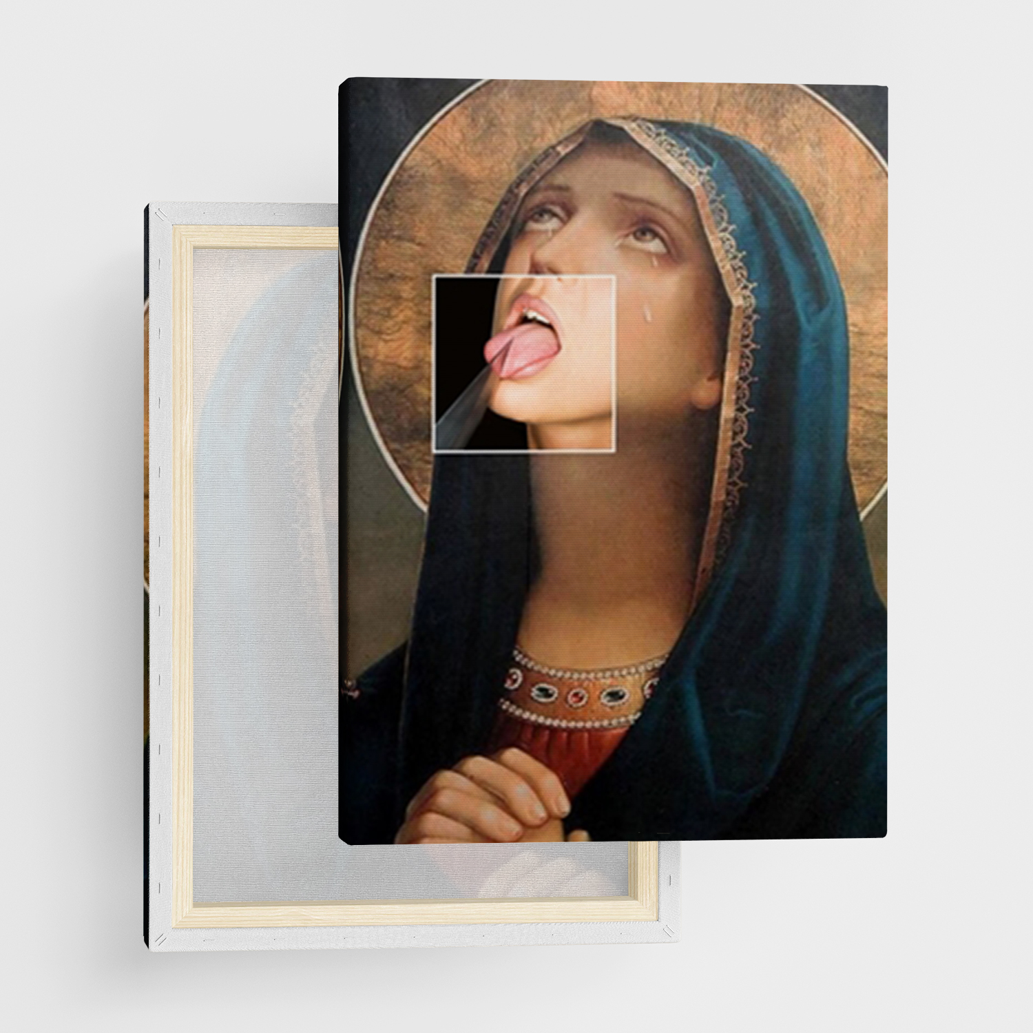 Canvas Tavla "Mary kniv collage" - Ramspänd canvas-tavla i flera storlekar