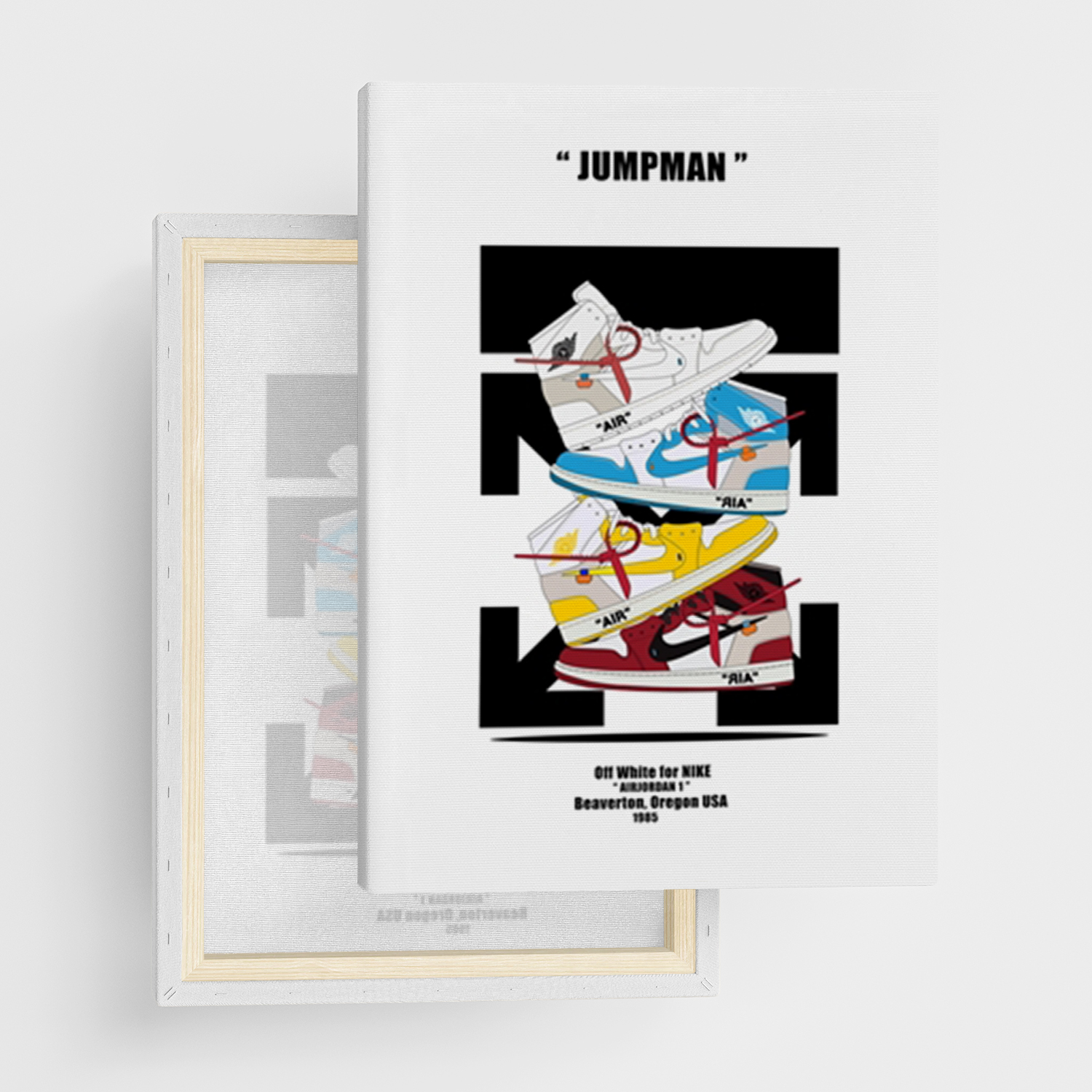 Stampe su tela "Tutte Jordan 1 x Bianco sporco"