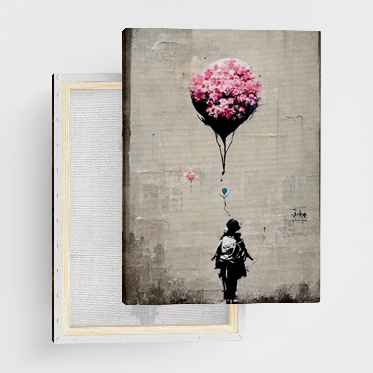 Canvas Print "Blütenballoon x Banksy"