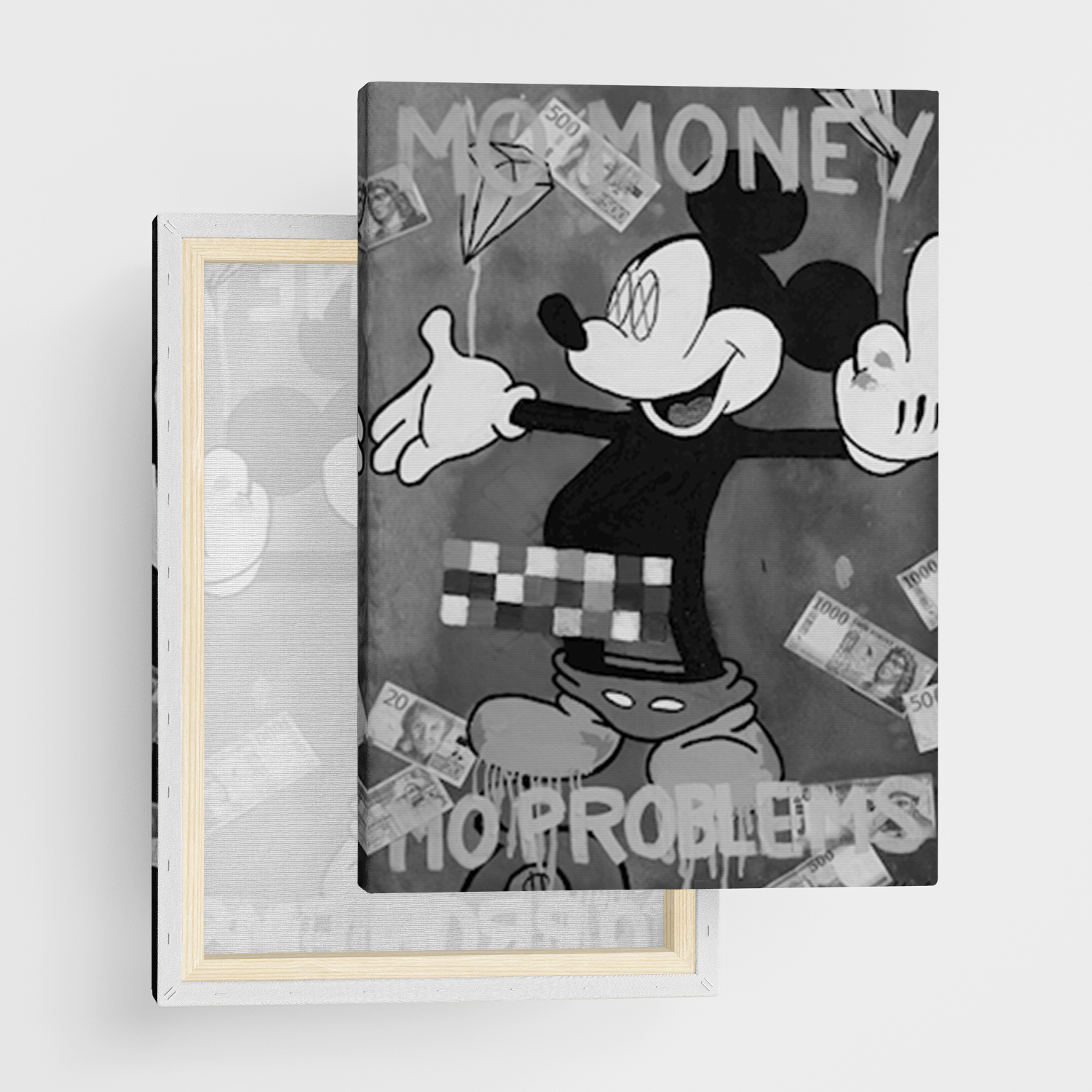Canvas Print "Mo Money - Mo Problems (BW)"