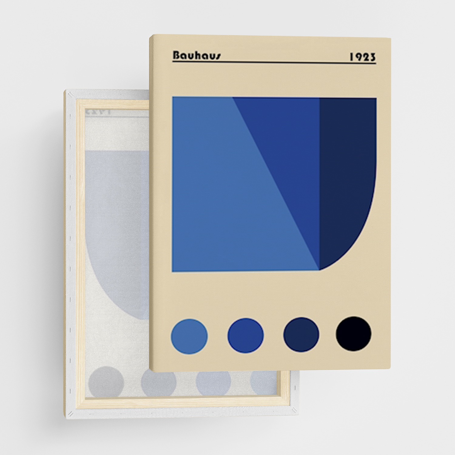 Canvas Print "Bauhaus Blauwe Poster"