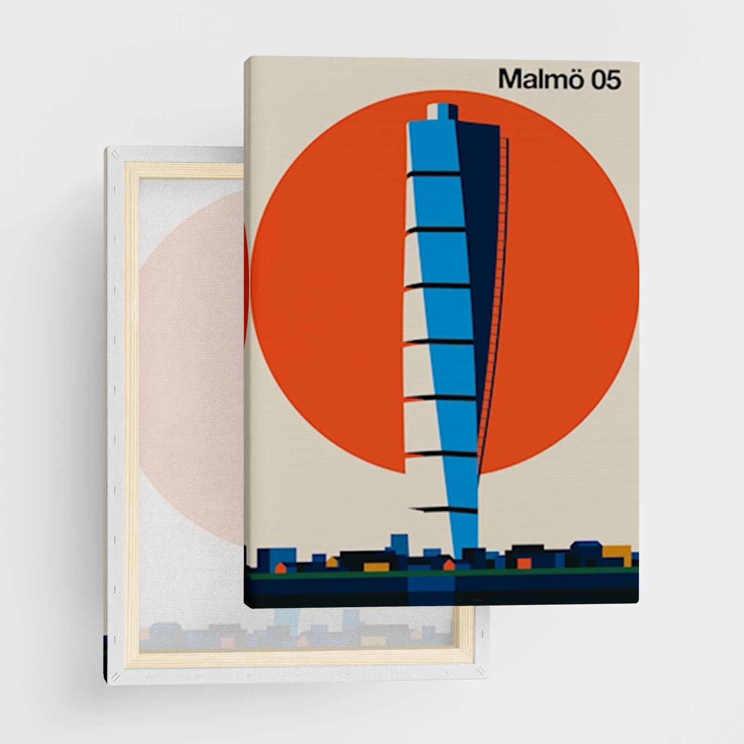 Lerret "Malmø 05" - Canvas Maleri i forskjellige størrelser