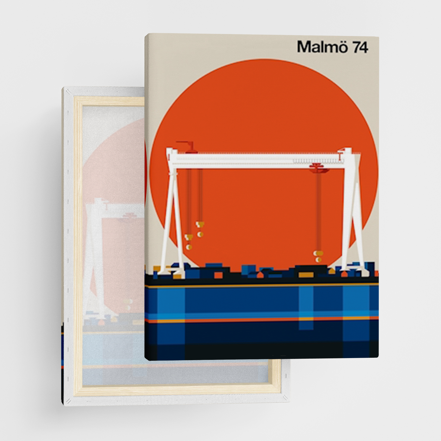 Lerret "Malmø 74" - Canvas Maleri i forskjellige størrelser