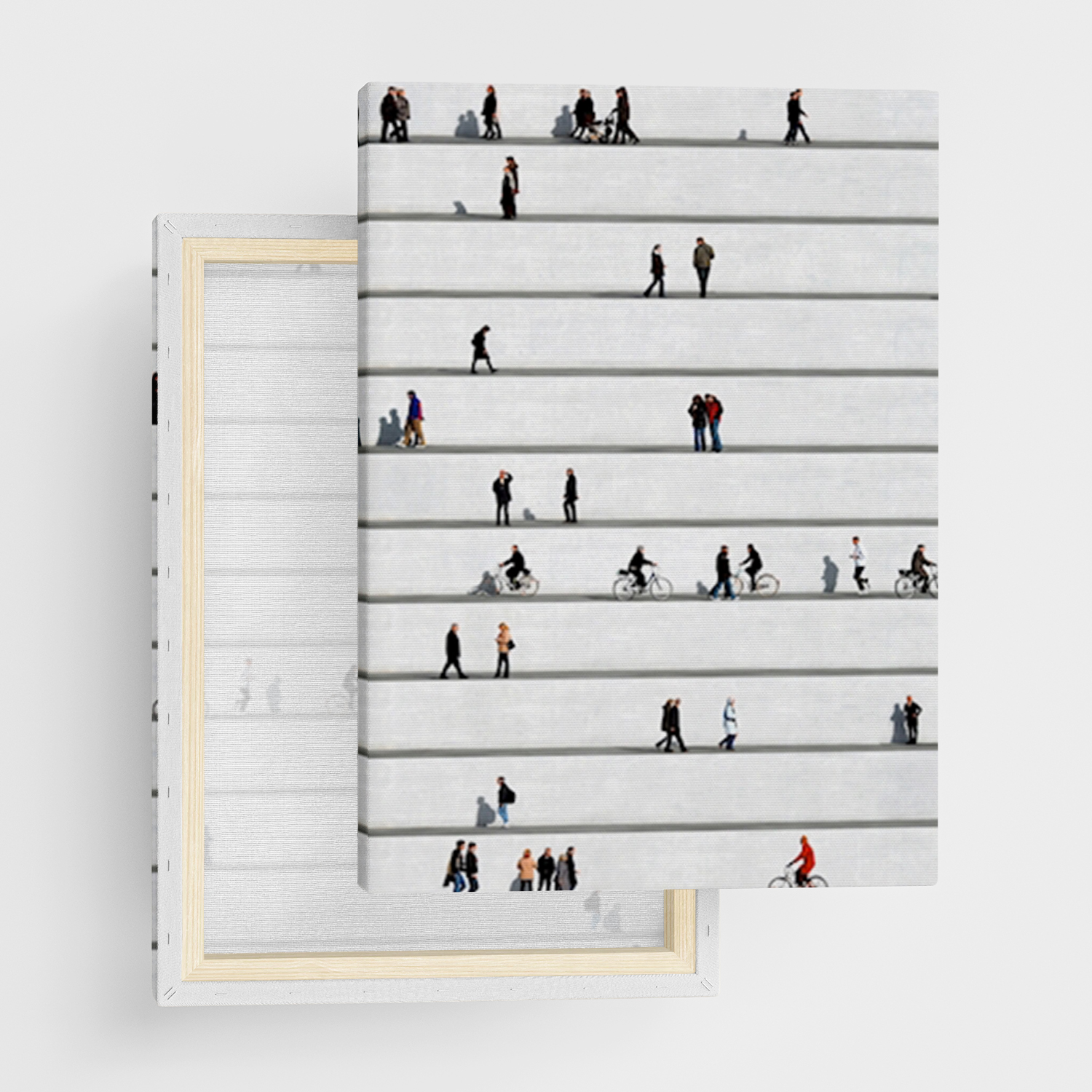 Canvas Print "Wall People Detail No. 19" - Framed Canvas Print in Several Sizes