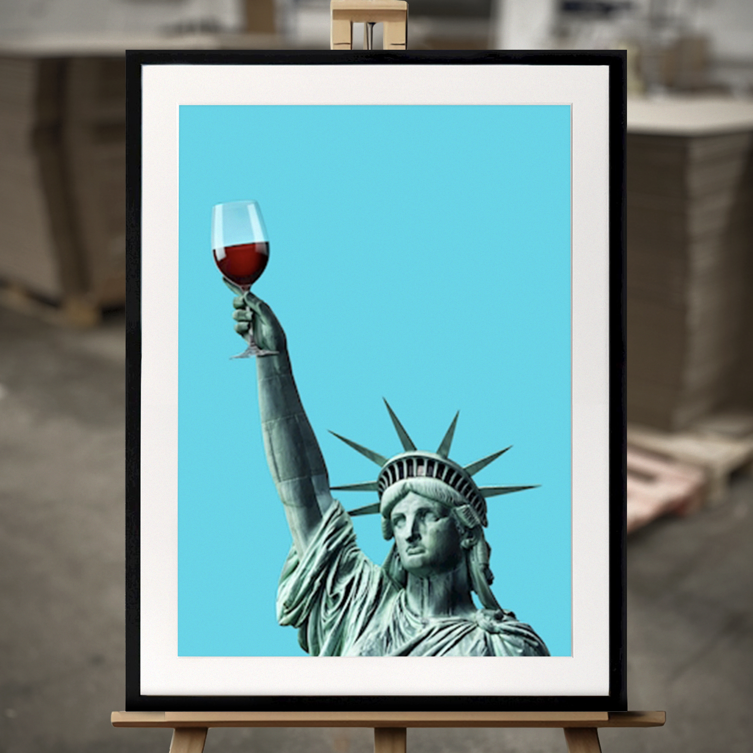 Framed Fine Art "Liberty of drinking" - Fine Art Print in 50x70 cm