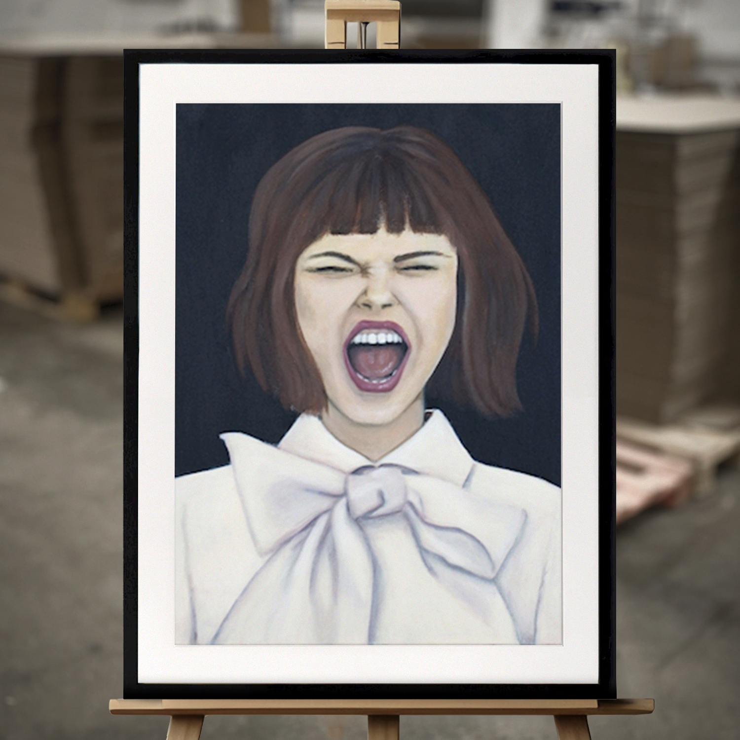 Obraz w ramce "Płakać" - wydruk artystyczny w formacie 50x70