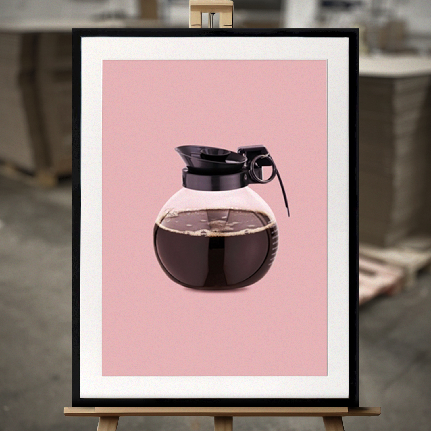 Fine Art Print "Kaffe granateple" - Innrammet Bilde i 50x70 cm