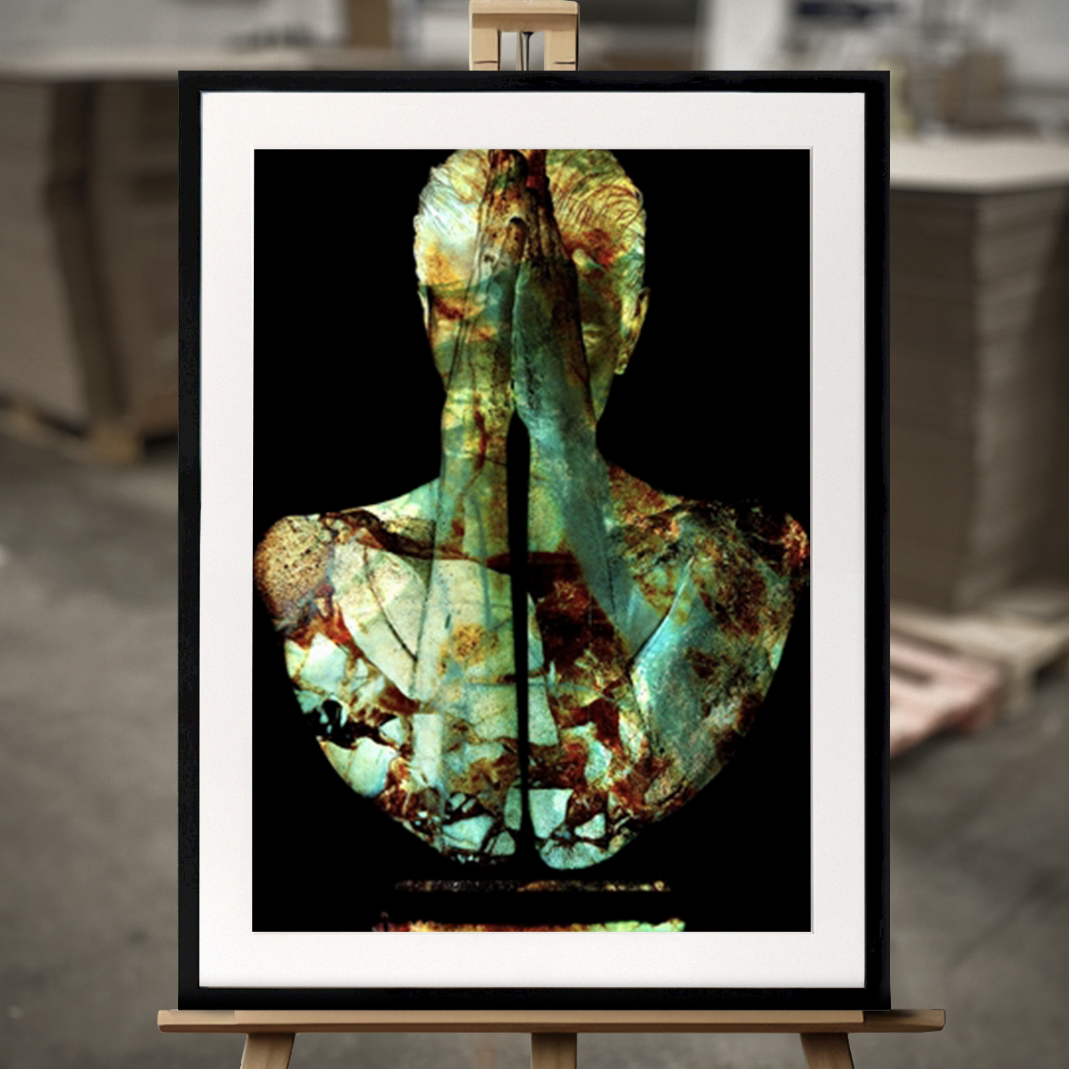 Gerahmtes Bild "Lücke" - Fine Art Print in 50x70