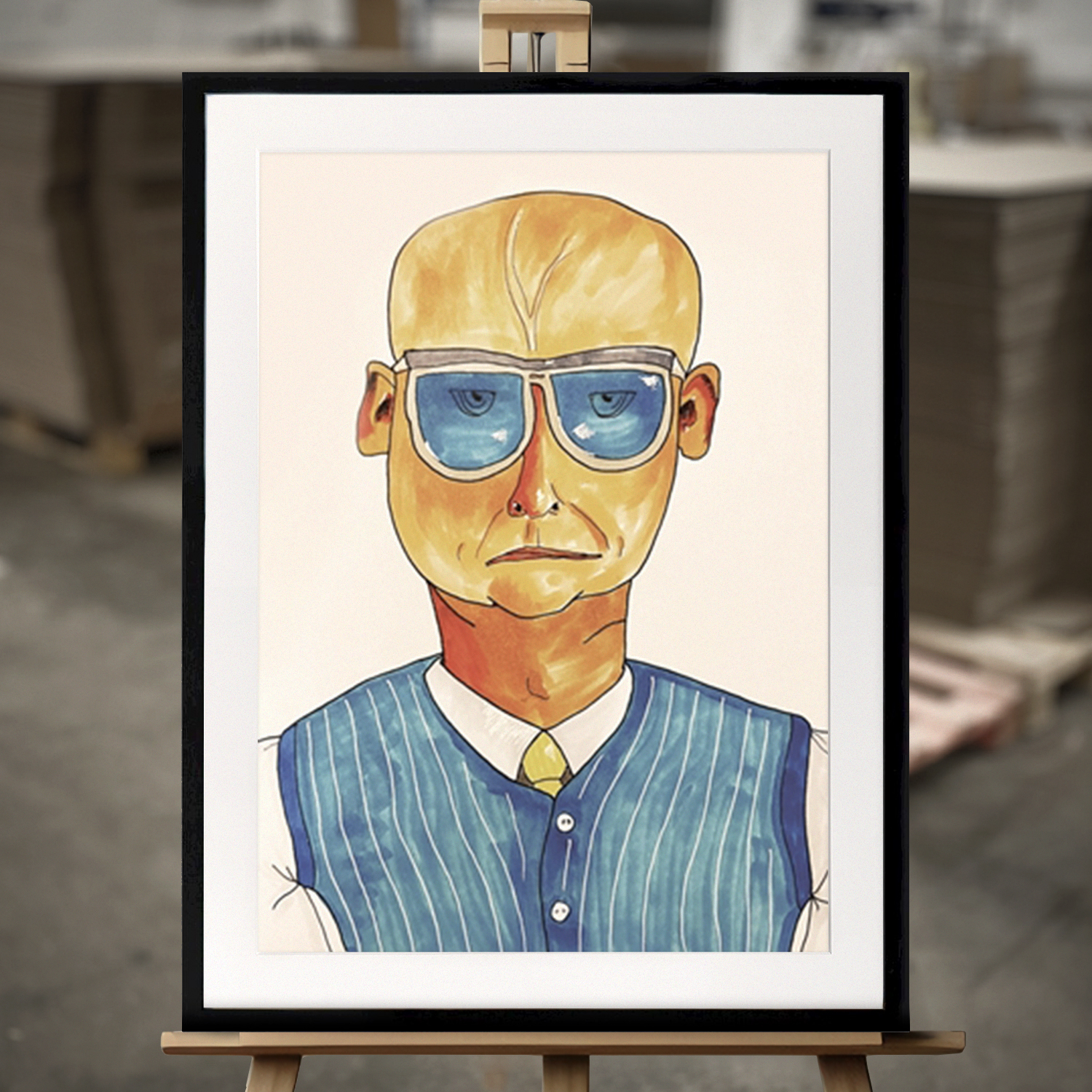 Inramad Tavla "Bookmakern" - Fine Art Print i 50x70 cm