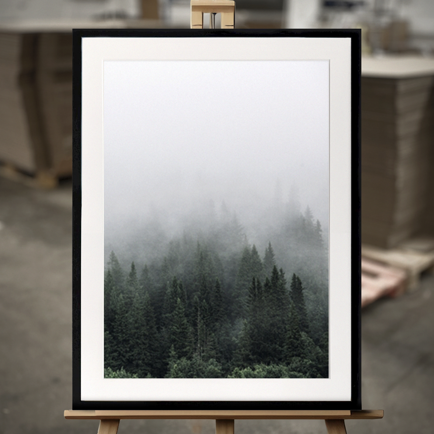 Framed Fine Art "Misty north" - Fine Art Print in 50x70 cm