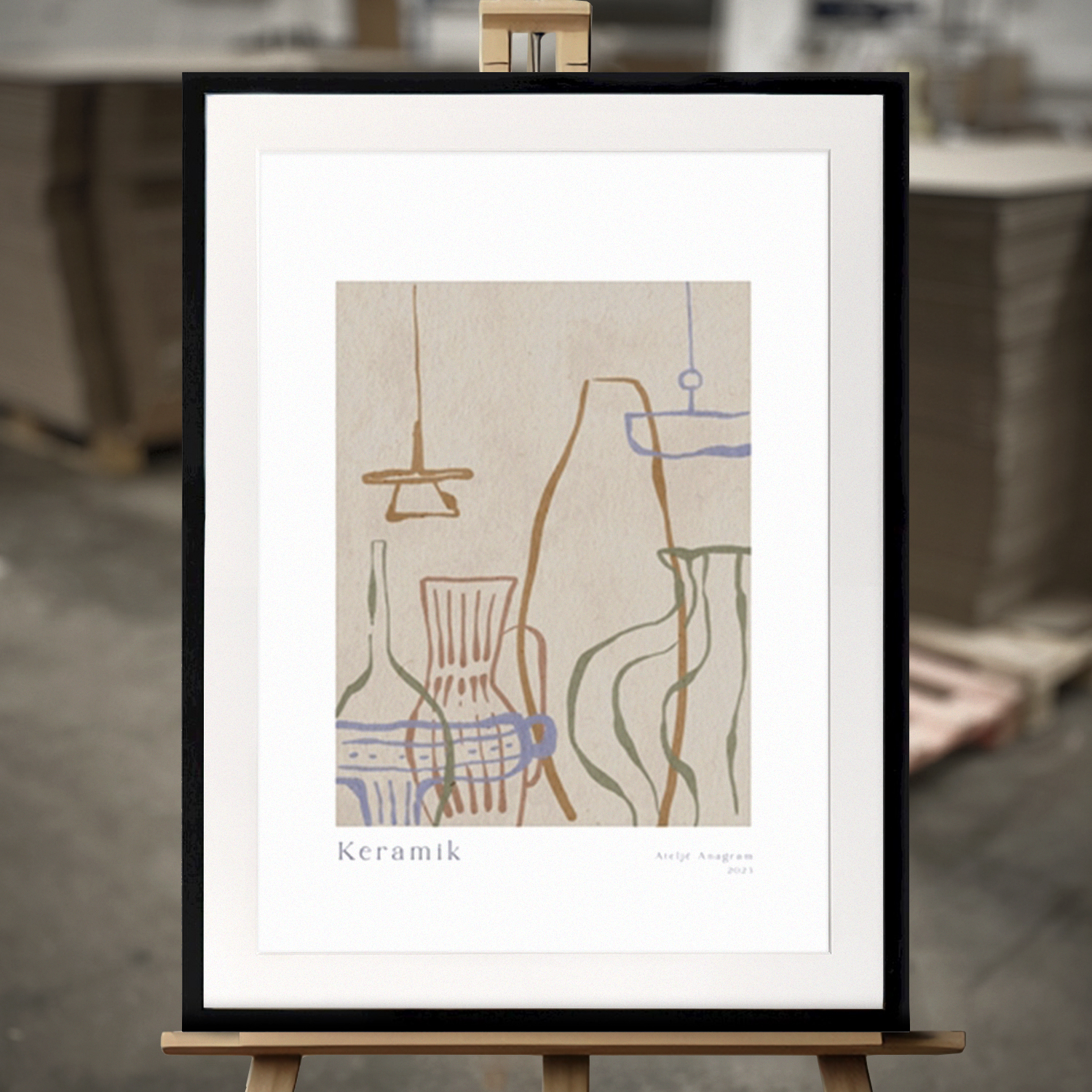 Fine Art Print "Keramikk" - Innrammet Bilde i 50x70 cm