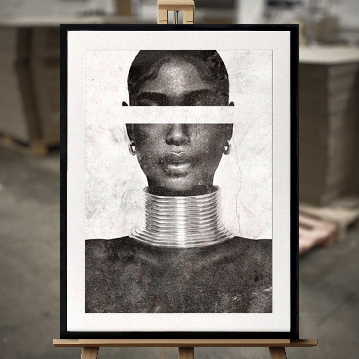 Fine Art Print "Tintswalo Inverter 2" - Innrammet Bilde i 50x70 cm