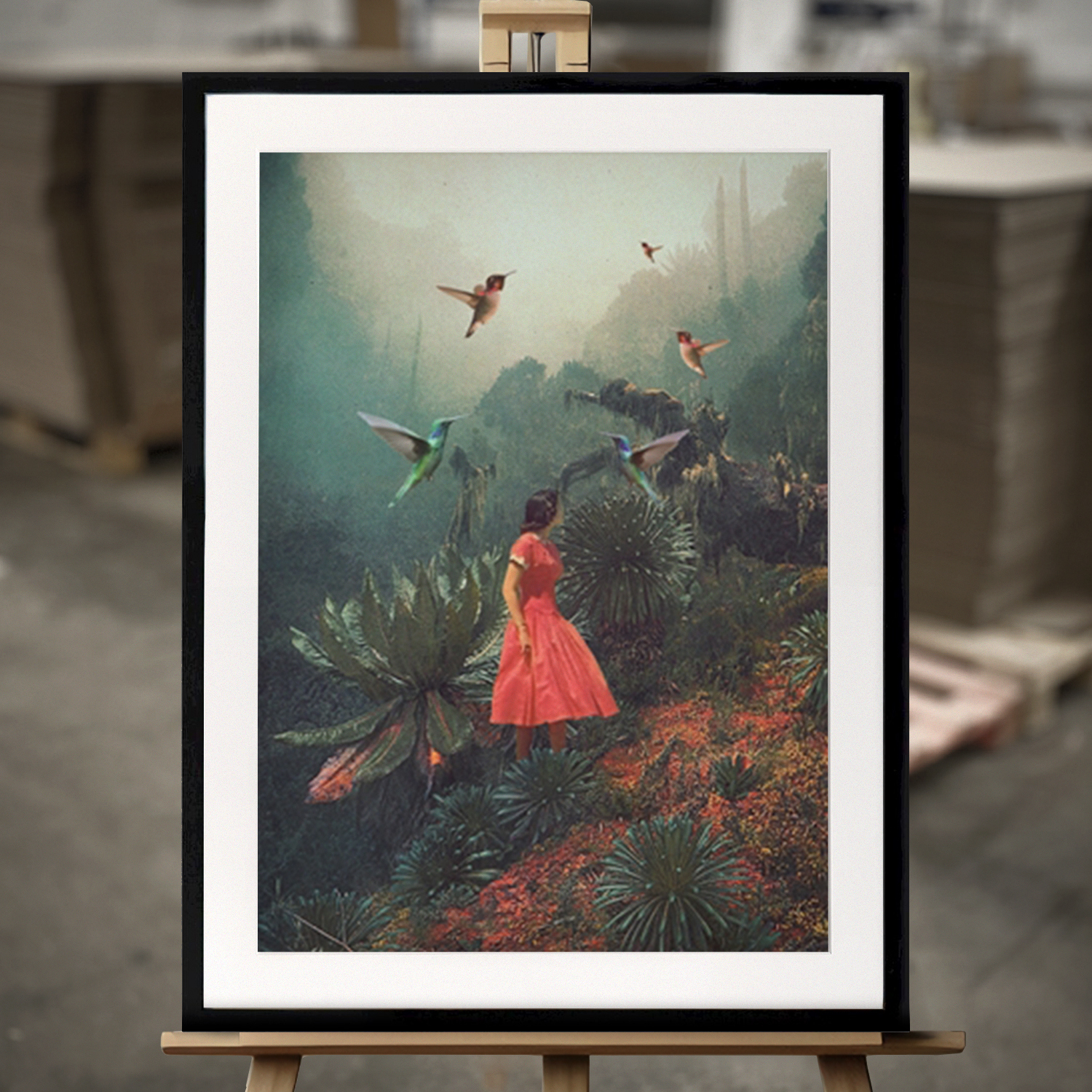 Framed Fine Art "20 Seconds Before The Rain" - Fine Art Print in 50x70 cm