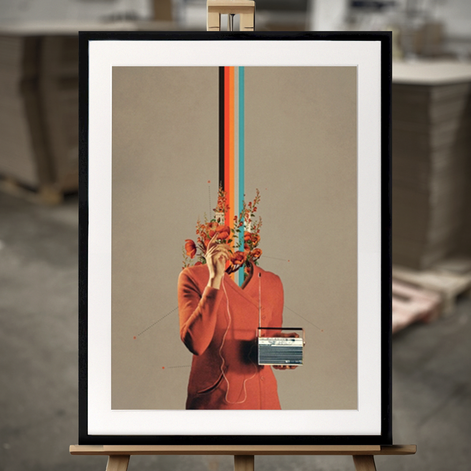 Gerahmtes Bild "Musicolor" - Fine Art Print in 50x70