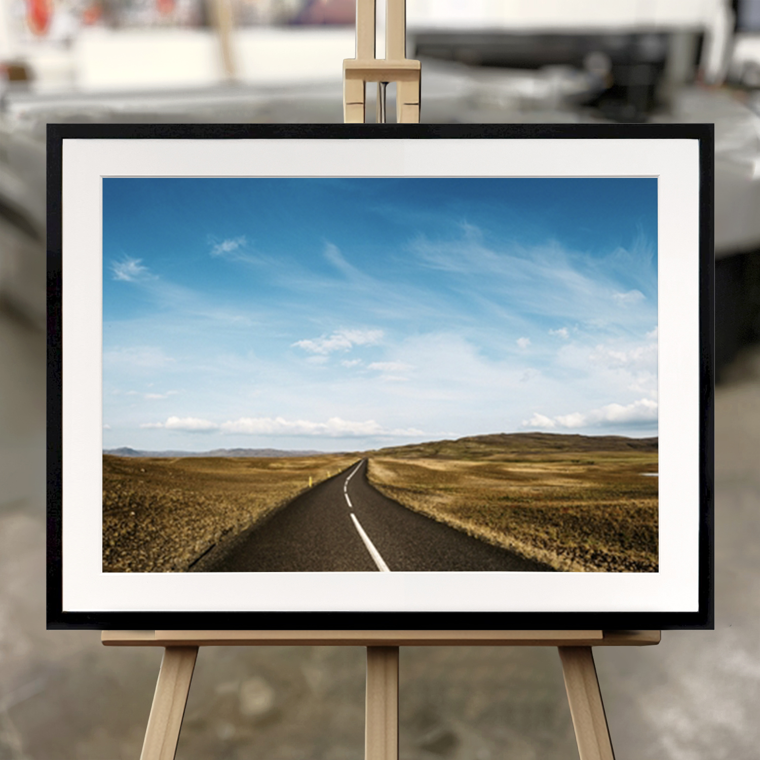 Fine Art Print "Islandske veier" - Innrammet Bilde i 50x70 cm