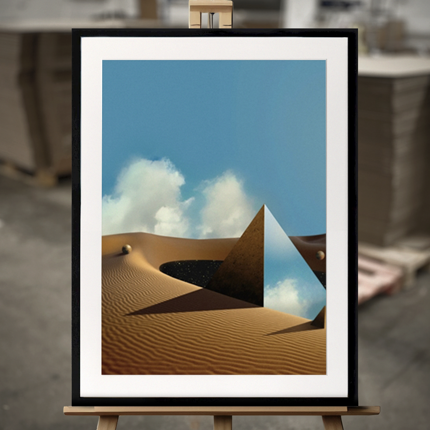 Inramad Tavla "EXO II" - Fine Art Print i 50x70 cm