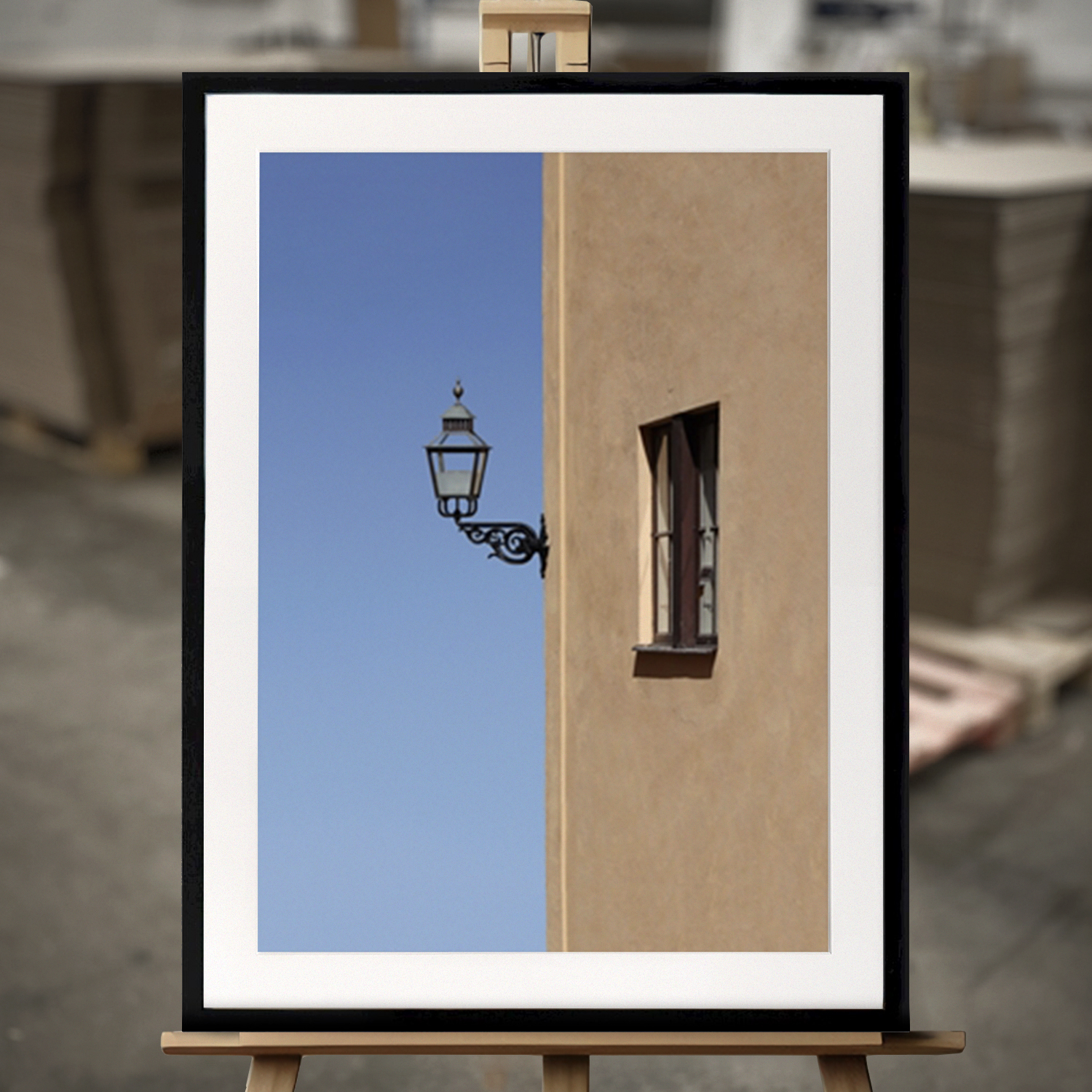 Framed Fine Art "Single lamp" - Fine Art Print in 50x70 cm