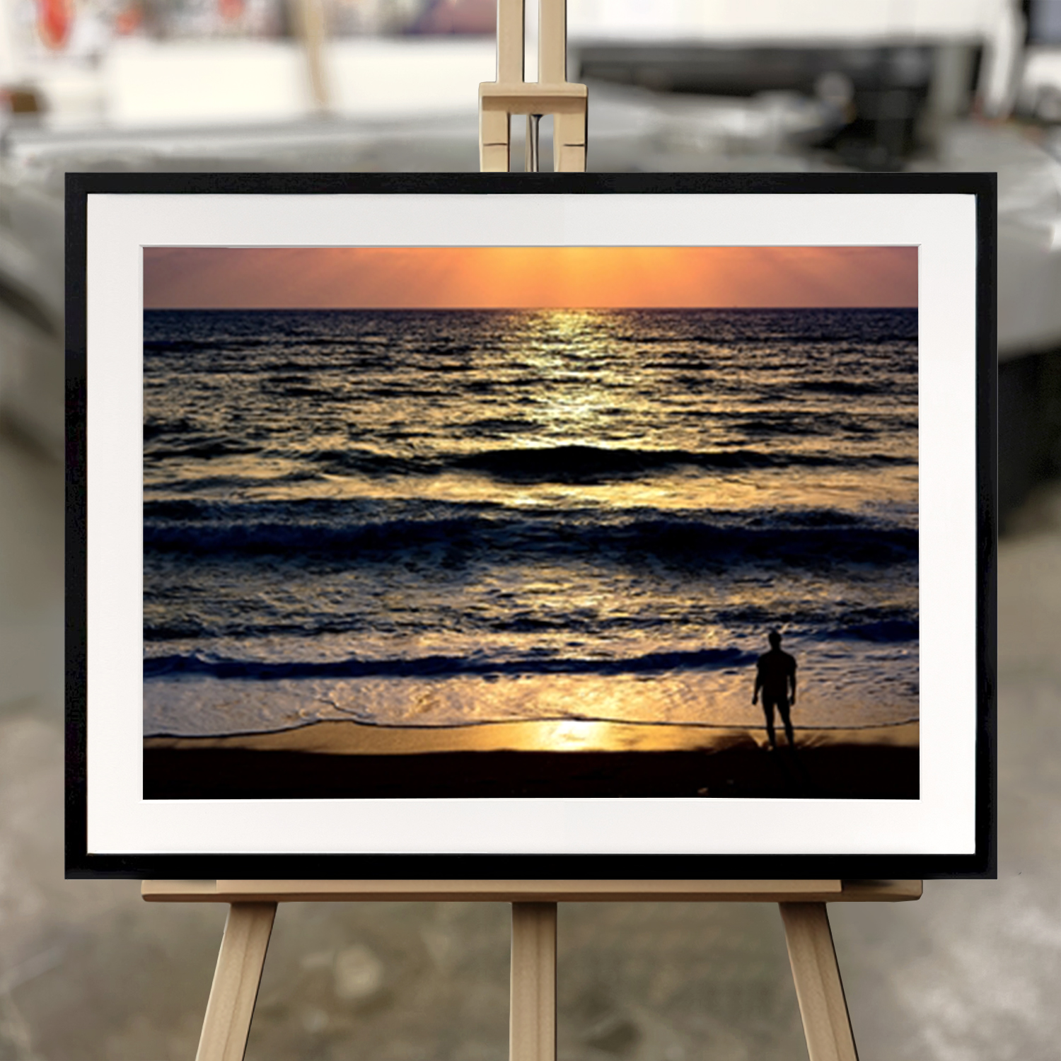 Fine Art Print "Det menneskelige element" - Innrammet Bilde i 50x70 cm