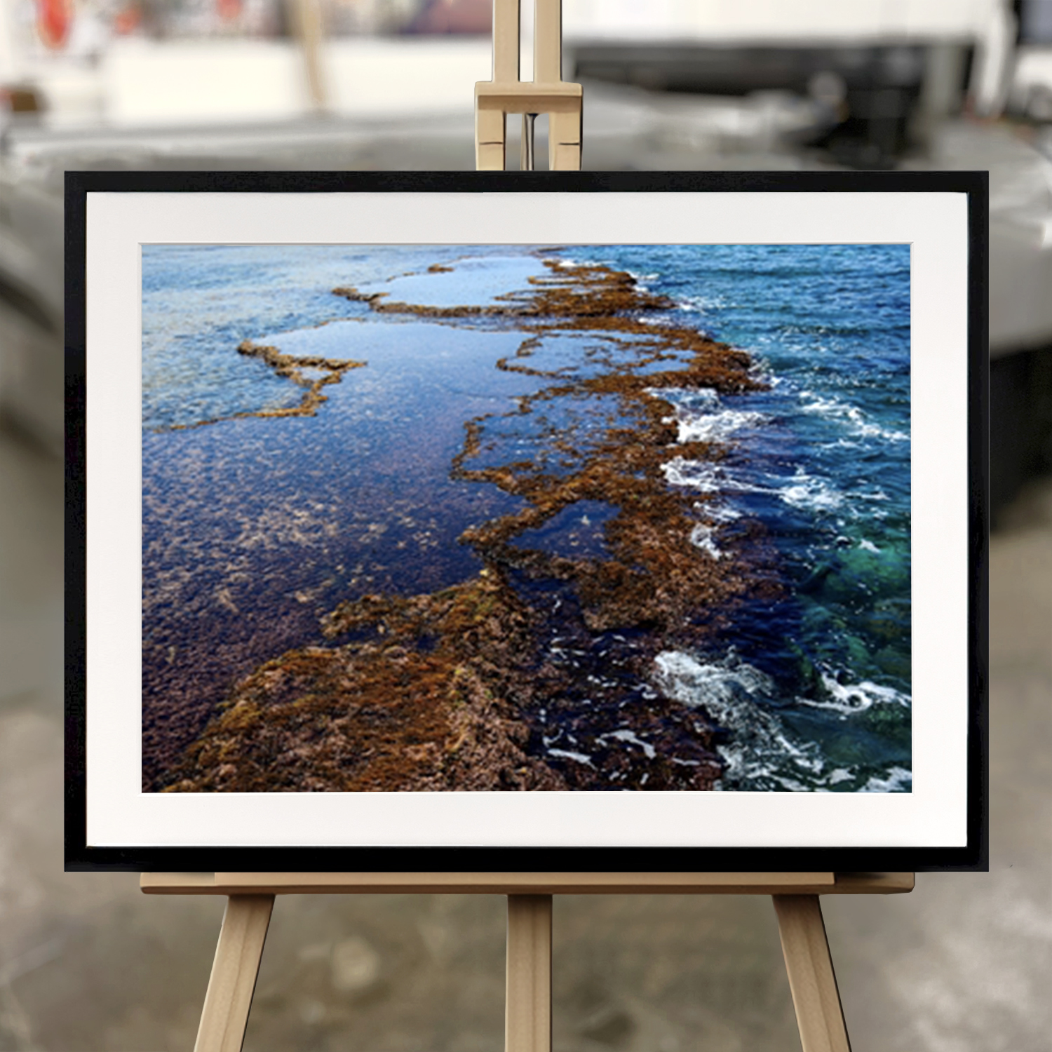 Framed Fine Art "Sdot Yam beach #1" - Fine Art Print in 50x70 cm