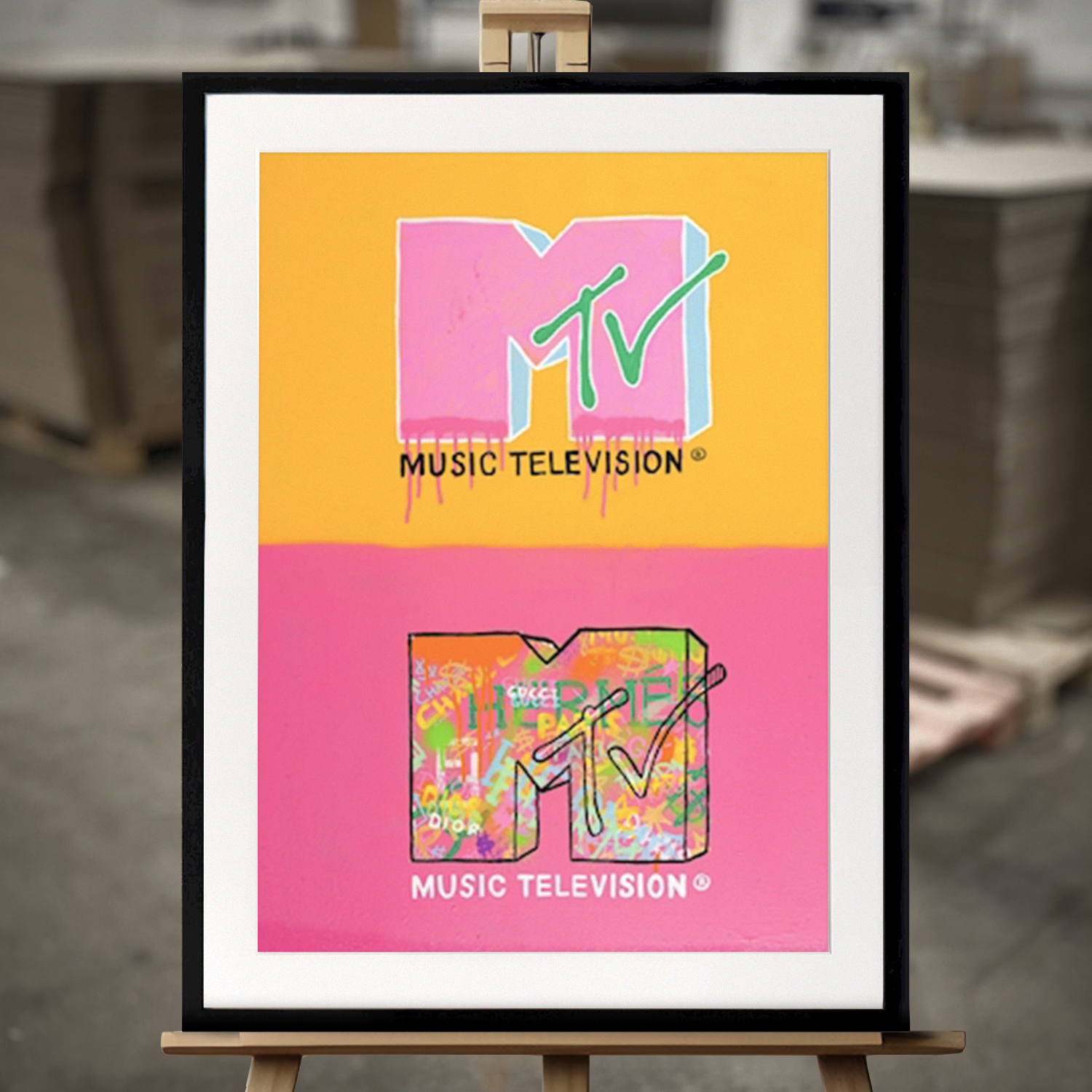 Gerahmtes Bild "WTF happened to fashion 1" - Fine Art Print in 50x70