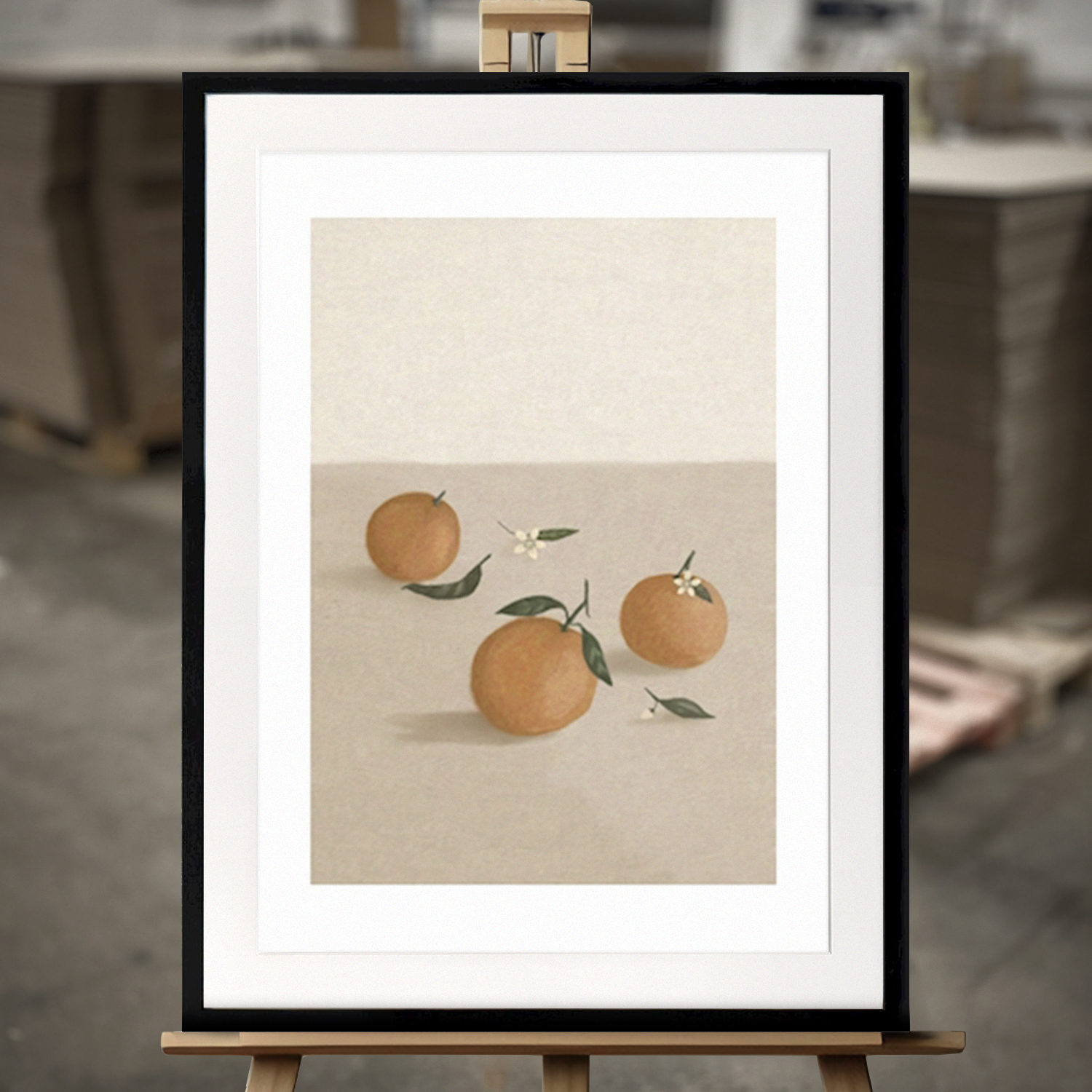 Framed Fine Art "Oranges" - Fine Art Print in 50x70 cm
