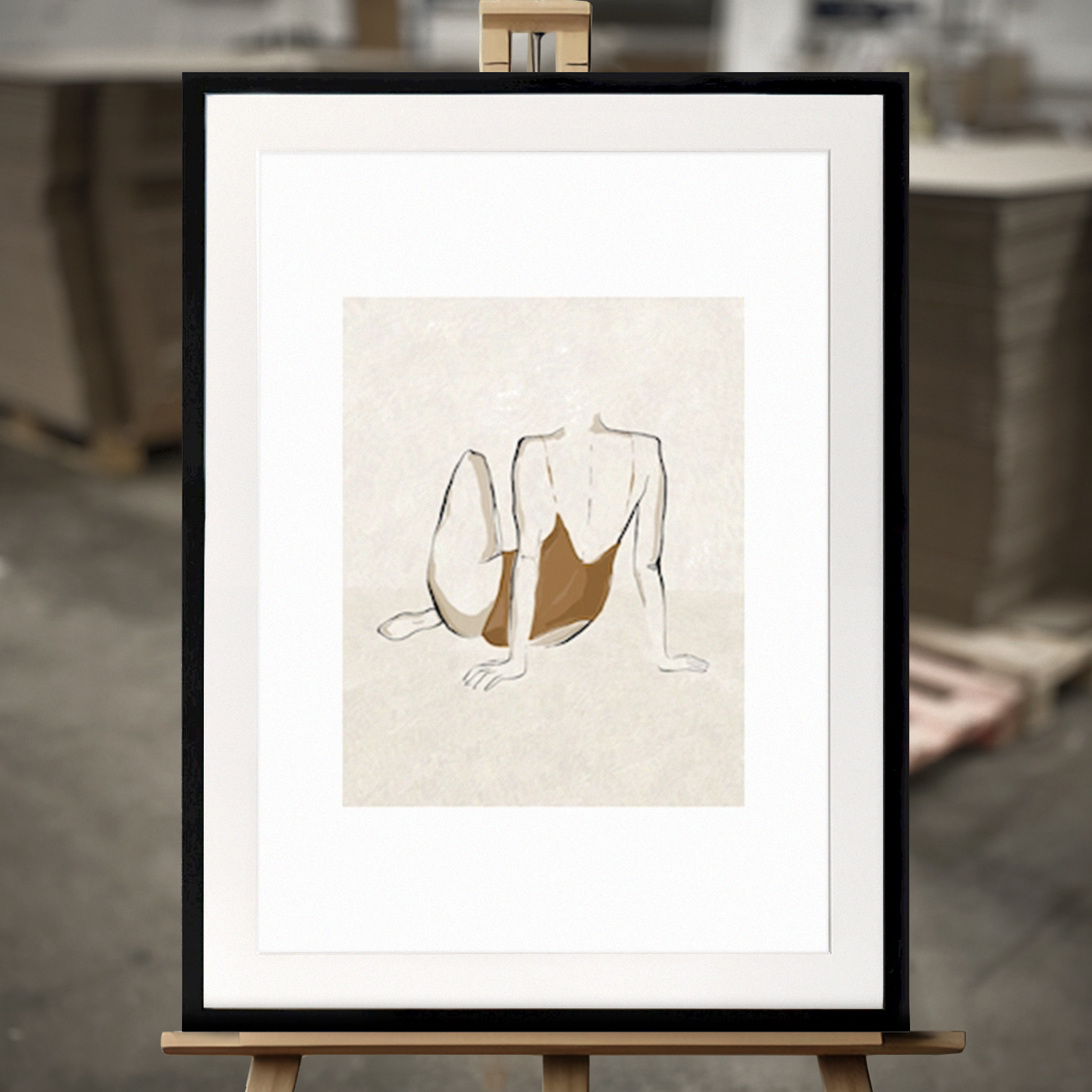 Framed Fine Art "Sunbathe" - Fine Art Print in 50x70 cm