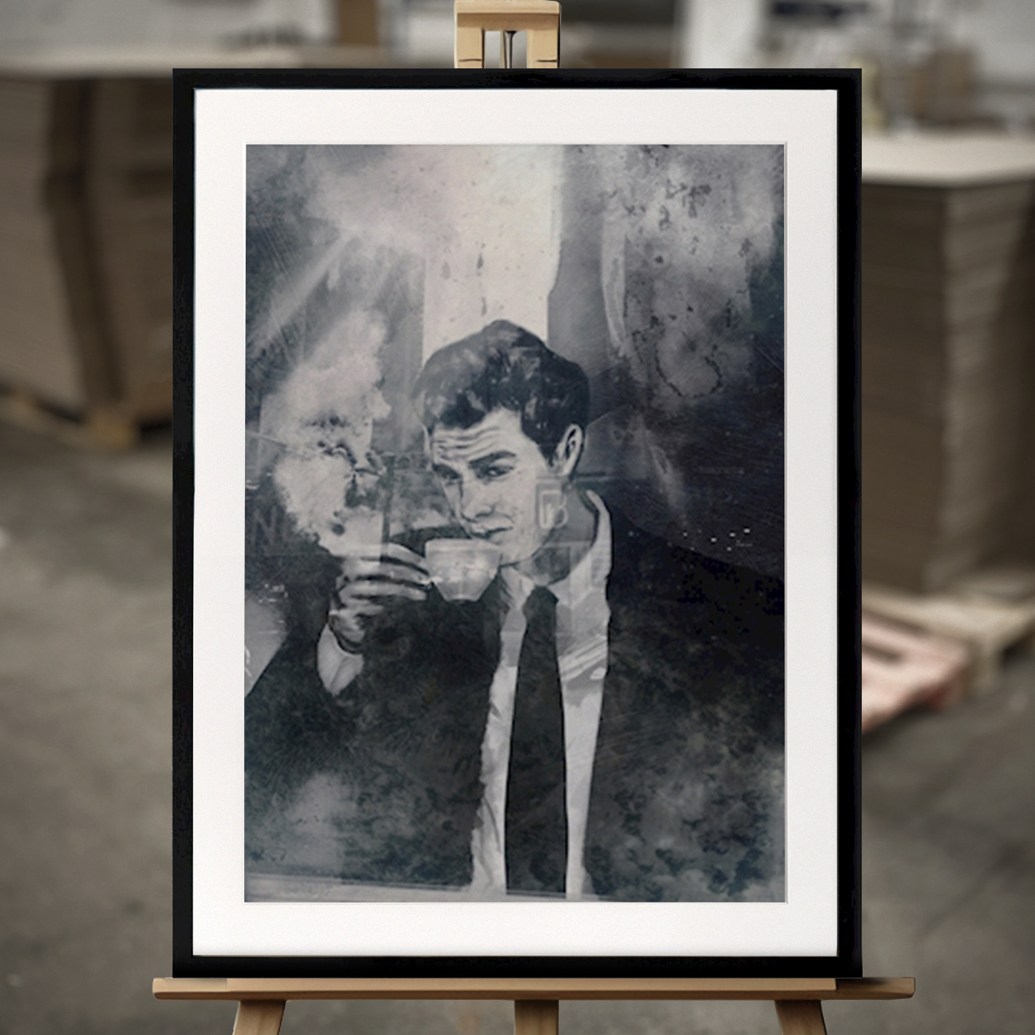 Inramad Tavla "Morgon rutin" - Fine Art Print i 50x70 cm