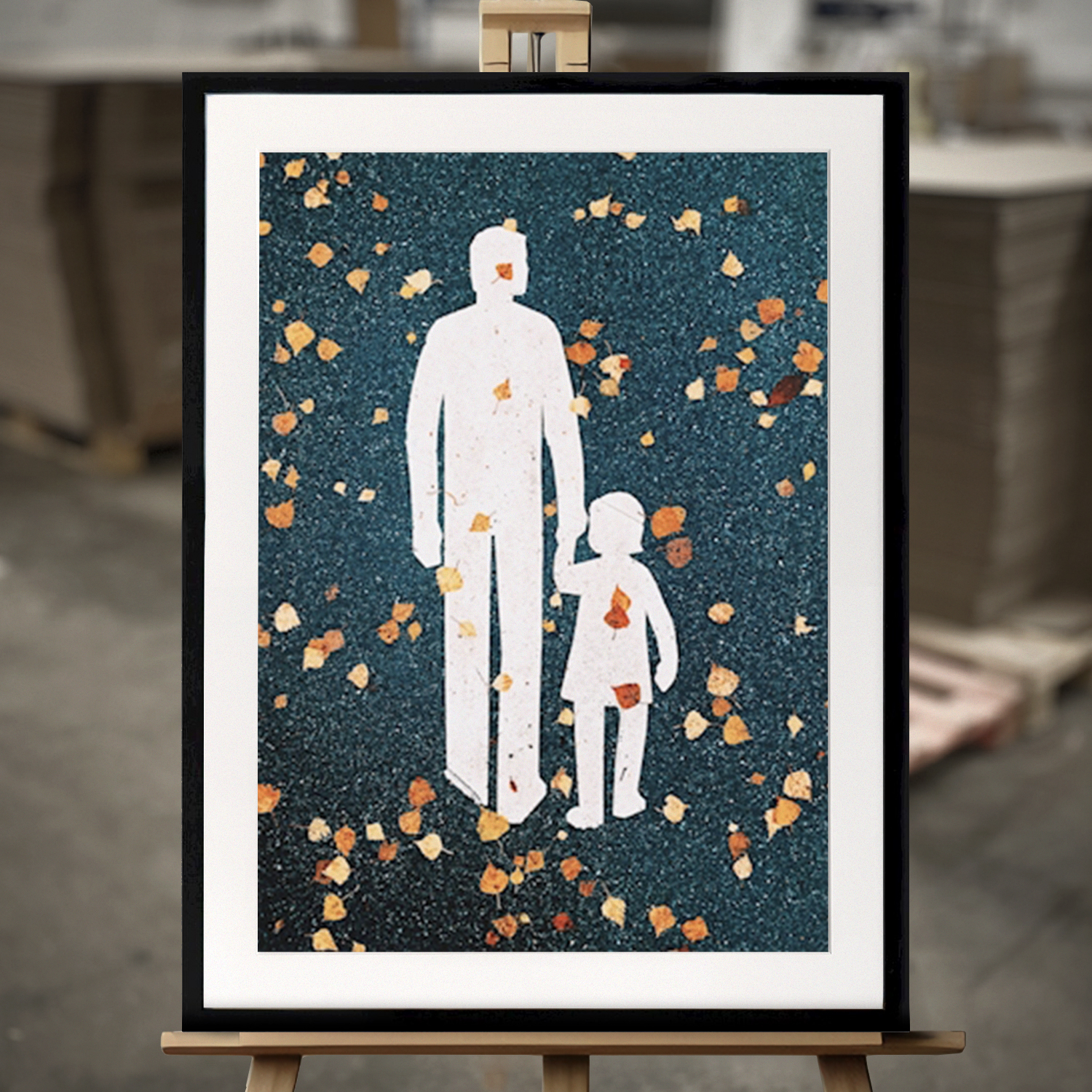 Framed Fine Art "I hold your hand" - Fine Art Print in 50x70 cm