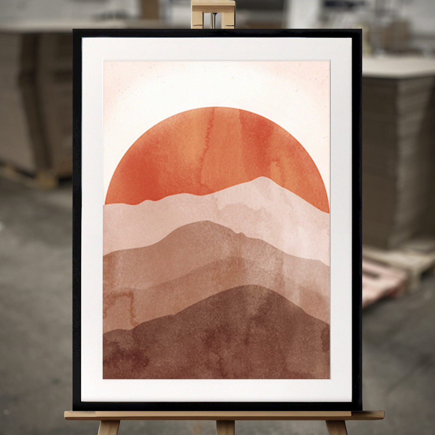 Art Prints Encadrés "Matinée chaude" - Impression d'Art en 50x70