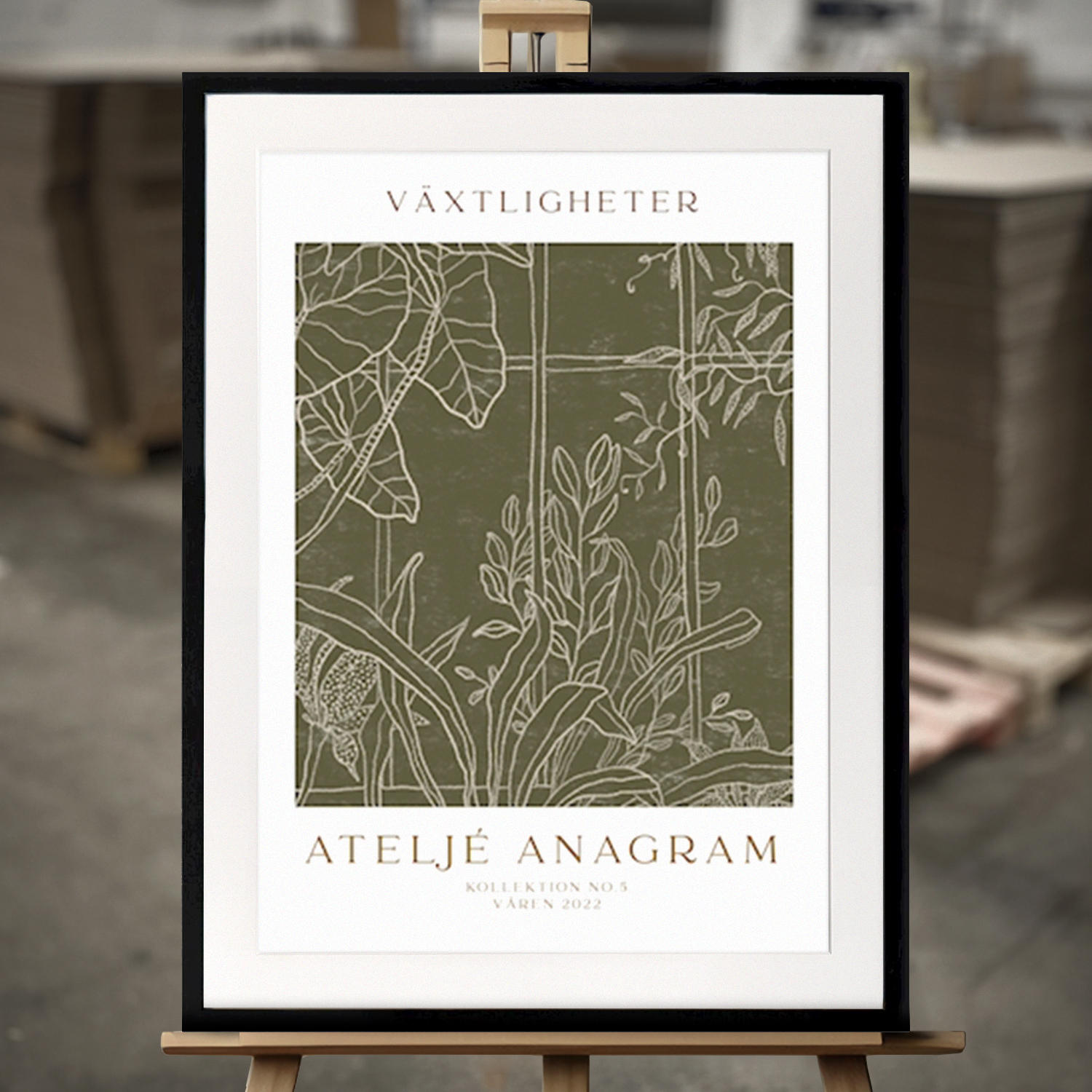 Fine Art Print "Växtligheter" - Innrammet Bilde i 50x70 cm