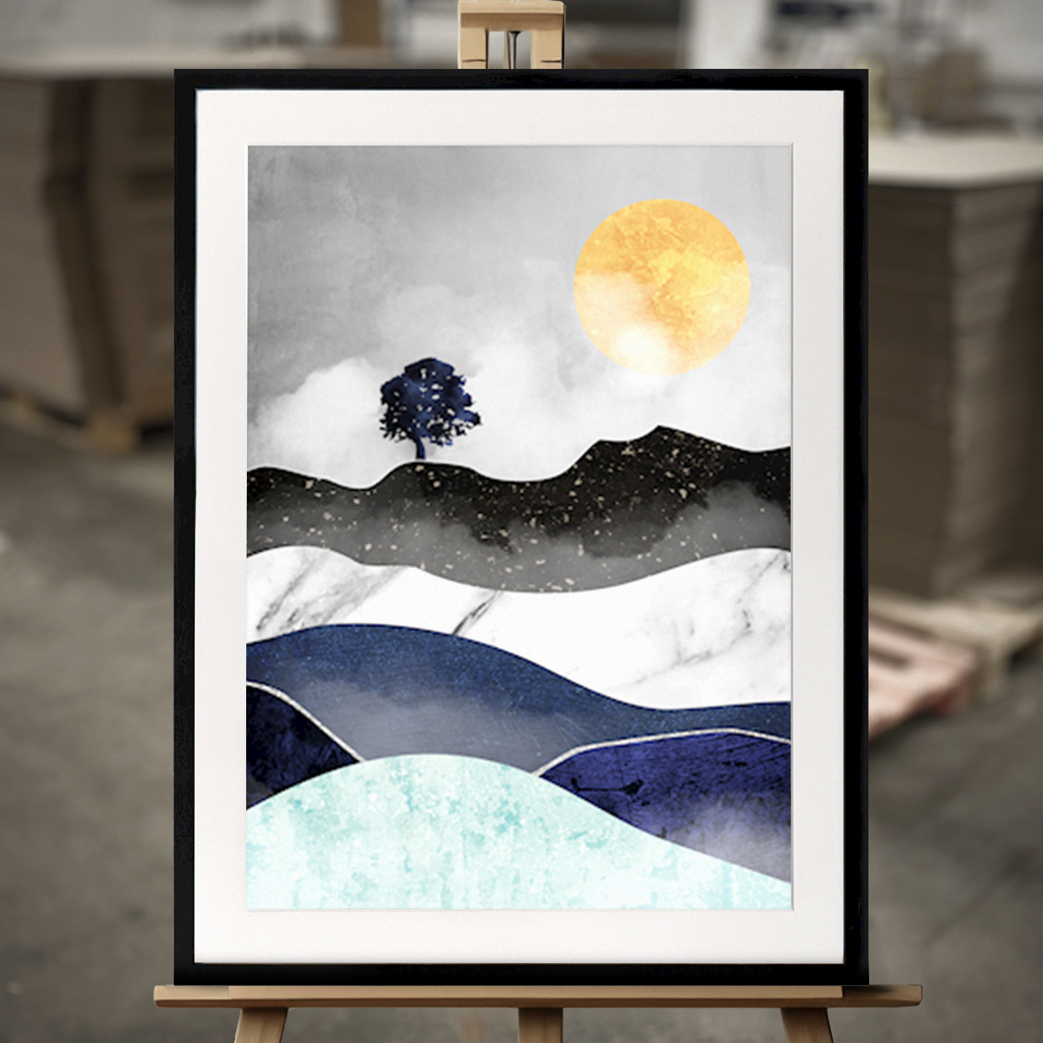 Framed Fine Art "Spring morning" - Fine Art Print in 50x70 cm