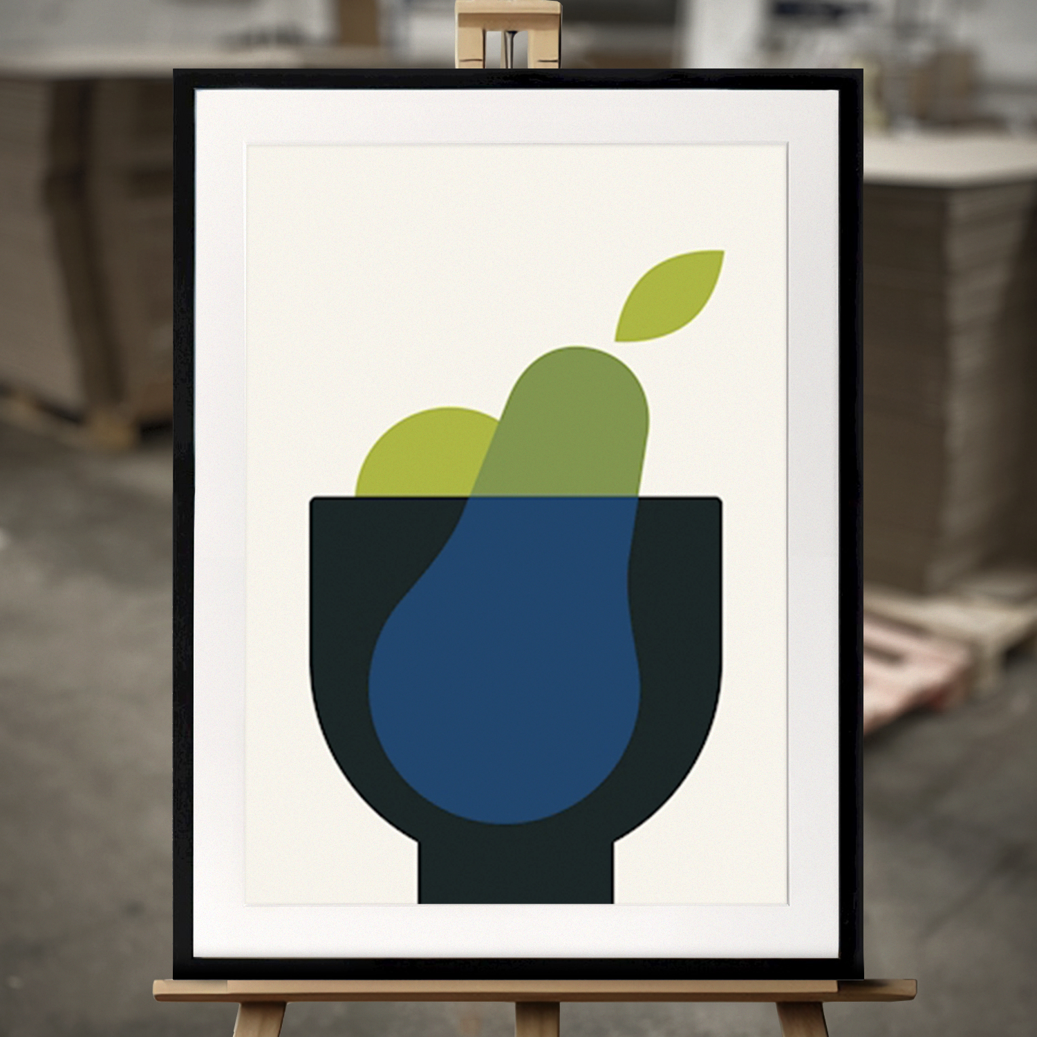 Framed Fine Art "Pears" - Fine Art Print in 50x70 cm