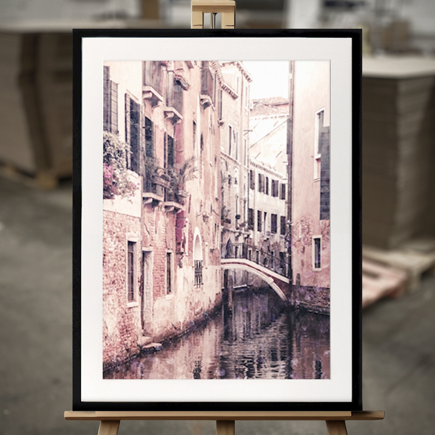 Framed Fine Art "Venice" - Fine Art Print in 50x70 cm