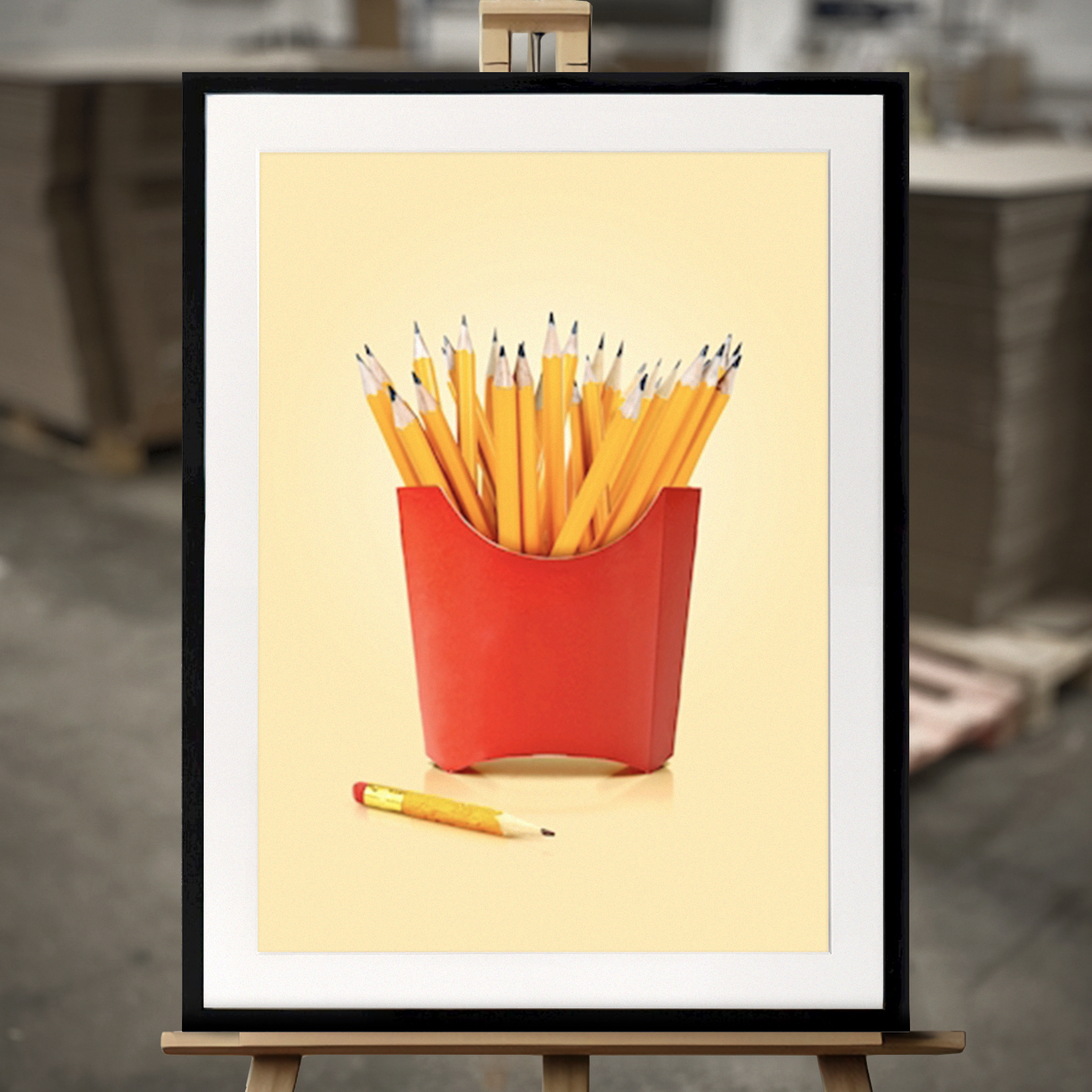 Fine Art Print "Du er hva du spiser" - Innrammet Bilde i 50x70 cm
